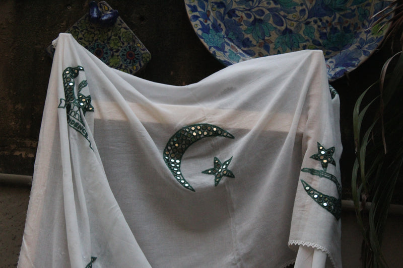 Azadi Mubarak Sheesha Dupatta