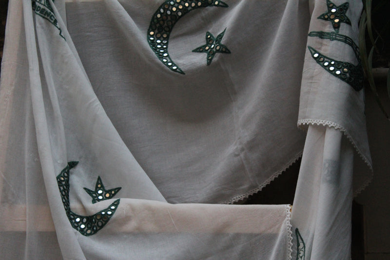 Azadi Mubarak Sheesha Dupatta